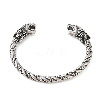 Viking 304 Stainless Steel Open Cuff Bangles for Men BJEW-U001-07H-G-1