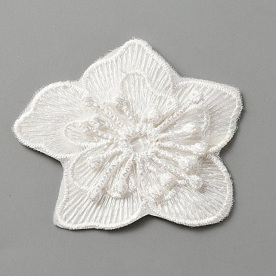 Computerized Embroidery Lace Self Adhesive/Sew on Patches DIY-WH0410-49E-1