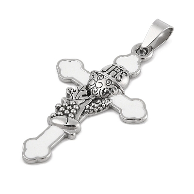 304 Stainless Steel Enamel Pendants STAS-D112-02P-1