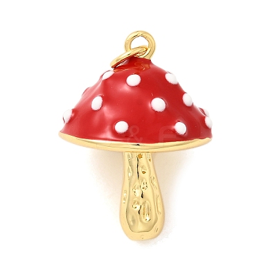 Brass Enamel Pendants KK-A266-48G-1