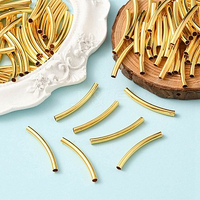 100Pcs Brass Tube Beads KK-YW0001-61-1