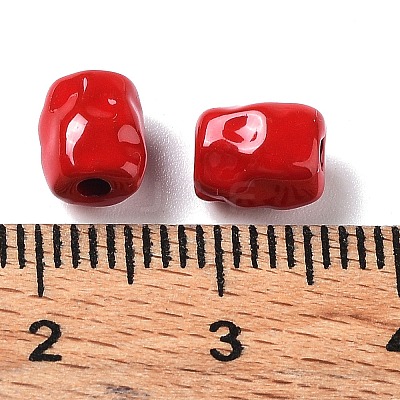 Spray Painted Alloy Bead PALLOY-H134-40-1