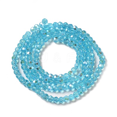 Electroplate Transparent Glass Beads Strands EGLA-A035-T3mm-L08-1