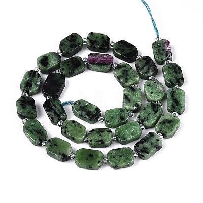 Natural Ruby in Zoisite Beads Strands G-T138-26A-09-1