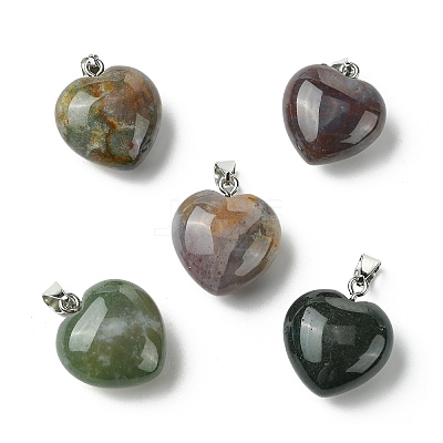 Natural Indian Agate Pendants G-F820-10A-20-1