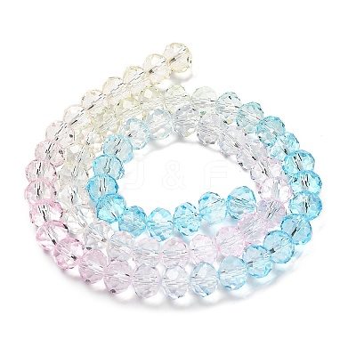 Transparent Painted Glass Beads Strands DGLA-A034-T8mm-A21-1