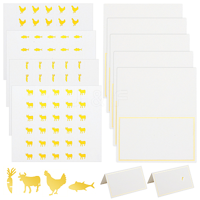 8 Sheets 4 Styles Paper Self Adhesive Cartoon Stickers DIY-OC0010-74B-1