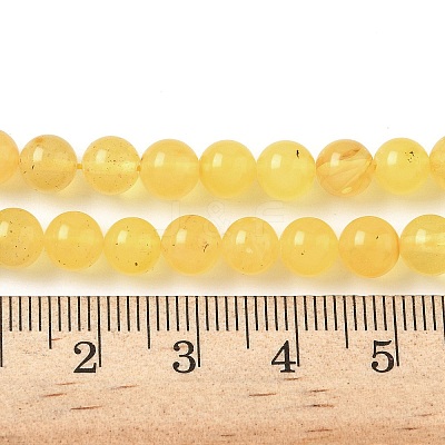 Natural Amber Beads Strands G-L095-B01-6mm-01-1