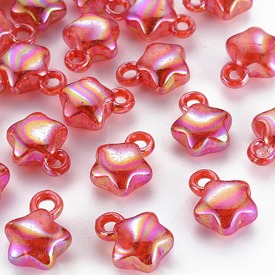 Transparent Crackle Acrylic Pendants LS-MACR-S373-63-L03-1