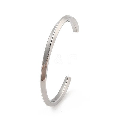 304 Stainless Steel Cuff Bangles for Women LS-BJEW-K252-05P-1