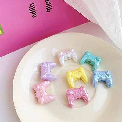 Opaque Acrylic Bead X-OACR-H028-B09-1