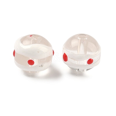 Transparent Glass Enamel Beads GLAA-P078-01A-04-1