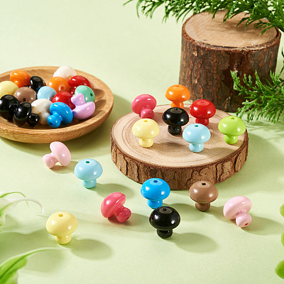 30Pcs Opaque Acrylic Bead OACR-TA0004-04-1