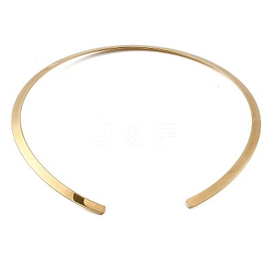 PVD Vacuum Plating 202 Stainless Steel Wire Choker Necklace NJEW-H011-07G-01-1