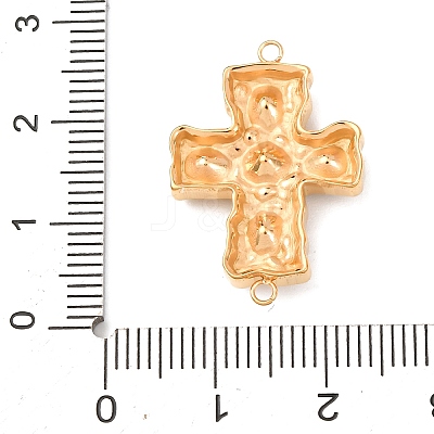 304 Stainless Steel Pave Cubic Zirconia Connector Charms STAS-P421-03G-1