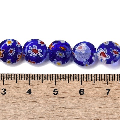 Handmade Millefiori Lampwork Beads Strands LAMP-G166-17A-04-1
