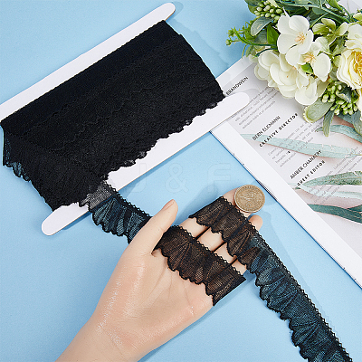 20 Yards Polyester Lace Ribbons OCOR-GF0003-29B-1