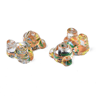 Spray Painted Transparent Acrylic Cabochons TACR-N006-71E-1