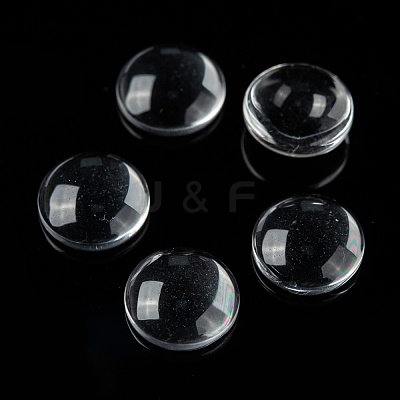Transparent Glass Cabochons GGLA-R026-10mm-1