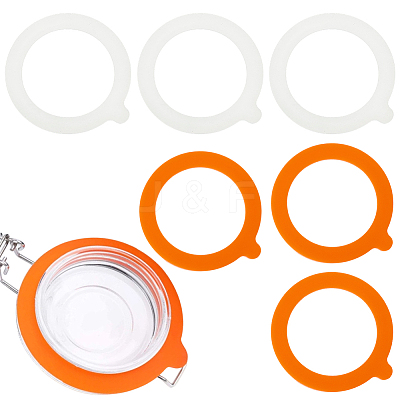 14Pcs 2 Colors Silicone Jar Gaskets AJEW-CN0007-09-1