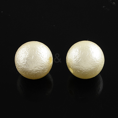ABS Plastic Imitation Pearl Round Beads SACR-Q105-24B-1
