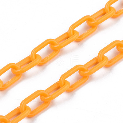Handmade Opaque Acrylic Paperclip Chains KY-S166-002J-1