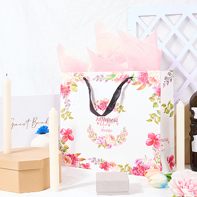 1Pc Flower Printed Paper Bags ABAG-SP0001-14B-1