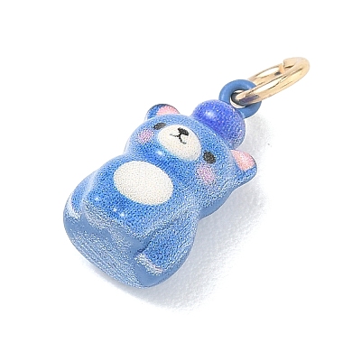Brass Enamel Pendants KK-CBAE20A-01F-G-1