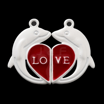 Spray Painted Alloy Enamel Magnetic Clasps PALLOY-Q461-05-1