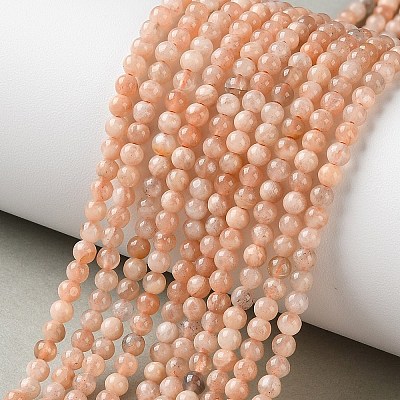 Natural Sunstone Beads Strands G-C284-C02-3mm-01-1