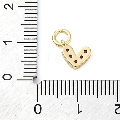 Brass Micro Pave Cubic Zirconia Charms ZIRC-F111-08G-08-1