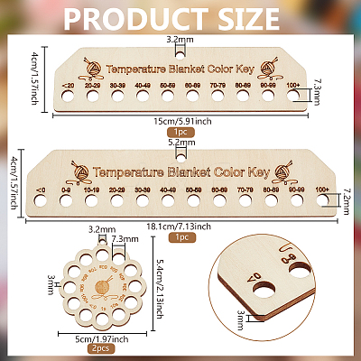 4Pcs Wood Thread Winding Boards AJEW-WH0534-51B-1