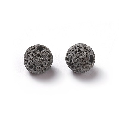 Unwaxed Natural Lava Rock Beads G-F325-8mm-A09-1