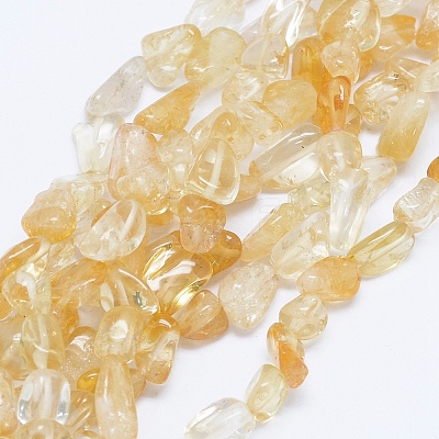 Natural Citrine Beads Strands G-F599-18-1
