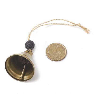 Iron Bell Pendant Decorations HJEW-JM02178-02-1
