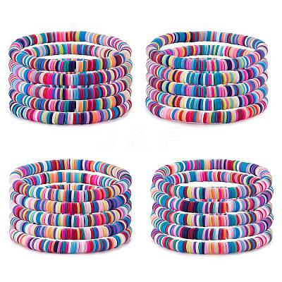 20Pcs Handmade Polymer Clay Heishi SUrfer Stretch Bracelet Set BJEW-SW00087-1