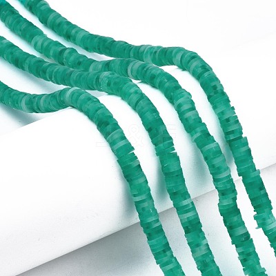 Handmade Polymer Clay Beads Strands CLAY-R089-6mm-166-1