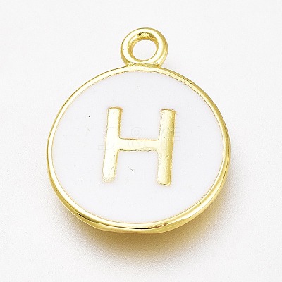 Brass Enamel Pendants KK-H103-01H-G-1