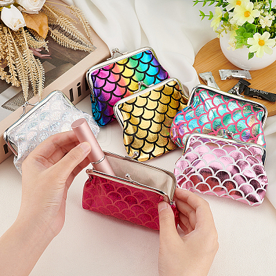 6Pcs 6 Style PVC Wallets for Women AJEW-FG0003-12-1