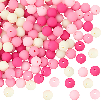 Rubberized Style Imitated Silicone Acrylic Beads MACR-PA0001-06B-01-1
