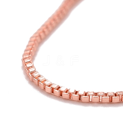 Adjustable Electroplate Brass Venetian Chain Necklace Making MAK-L028-02RG-1