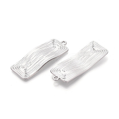 Rack Plating Textured Alloy Pendants PALLOY-T095-17P-1