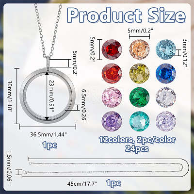 DIY Locket Pendant Necklaces Jewelry Kits DIY-PH0029-92P-01-1