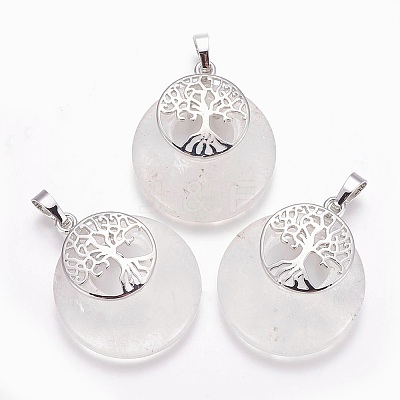 Natural Quartz Crystal Pendants G-F573-C13-1