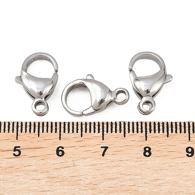 Tarnish Resistant 304 Stainless Steel Lobster Claw Clasps STAS-G035-I-1