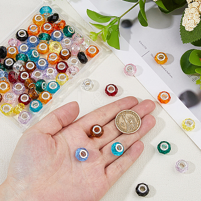 72Pcs 12 Colors Handmade Glass European Beads GLAA-DC0001-55-1