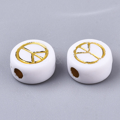 Opaque Acrylic Beads PACR-N006-003B-1
