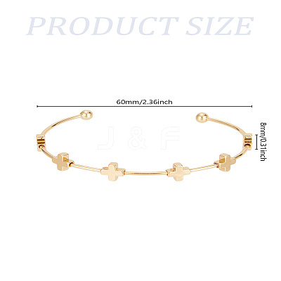 1Pc Stainless Steel Cuff Bangles BJEW-LP0015-12B-1