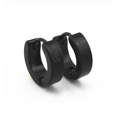 Brass Huggie Hoop Earrings EJEW-EE0002-252B-1