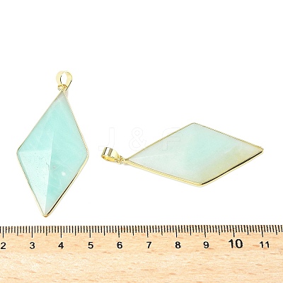 Natural Flower Amazonite Faceted Big Pendants G-L623-04G-01-1